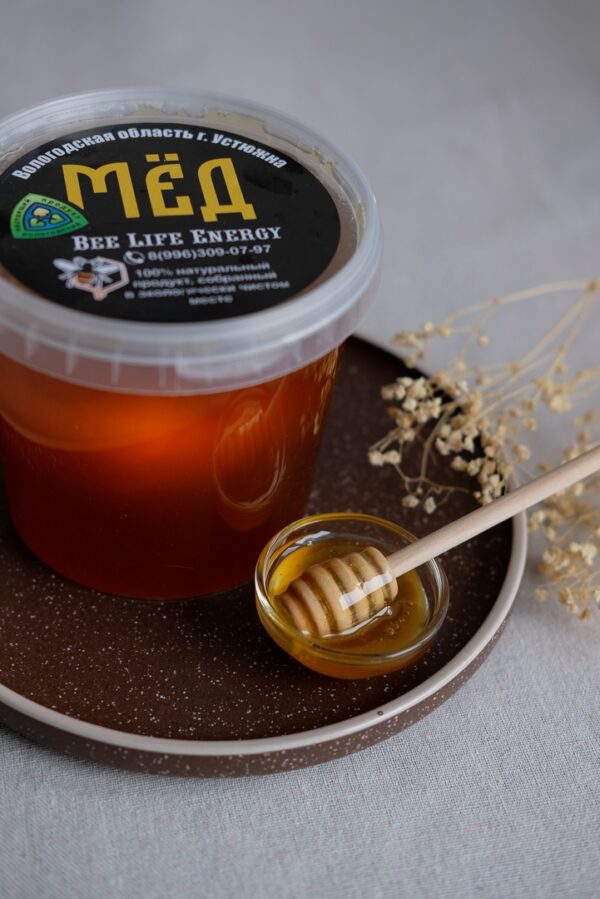 Мёд из Устюжны 1 л. (1.4-1.5 кг)